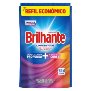 Kit c/ 06 und - Refil Lava Roupas Líquido Brilhante Limpeza Total 900mL