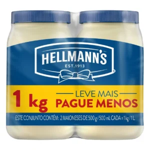 Kit c/06 und - Pack com 2 Maioneses Hellmann's Tradicional 500g
